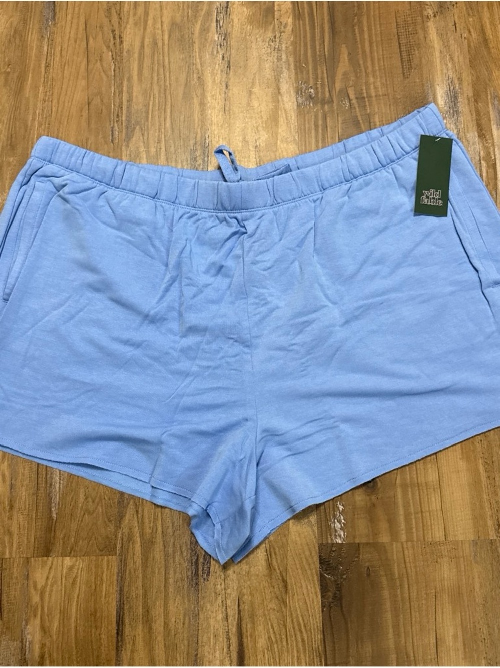 Light Blue Women's Casual Drawstring Shorts